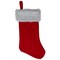 Northlight 19" Red and White Cable Knit Christmas Stocking with Fur Cuff